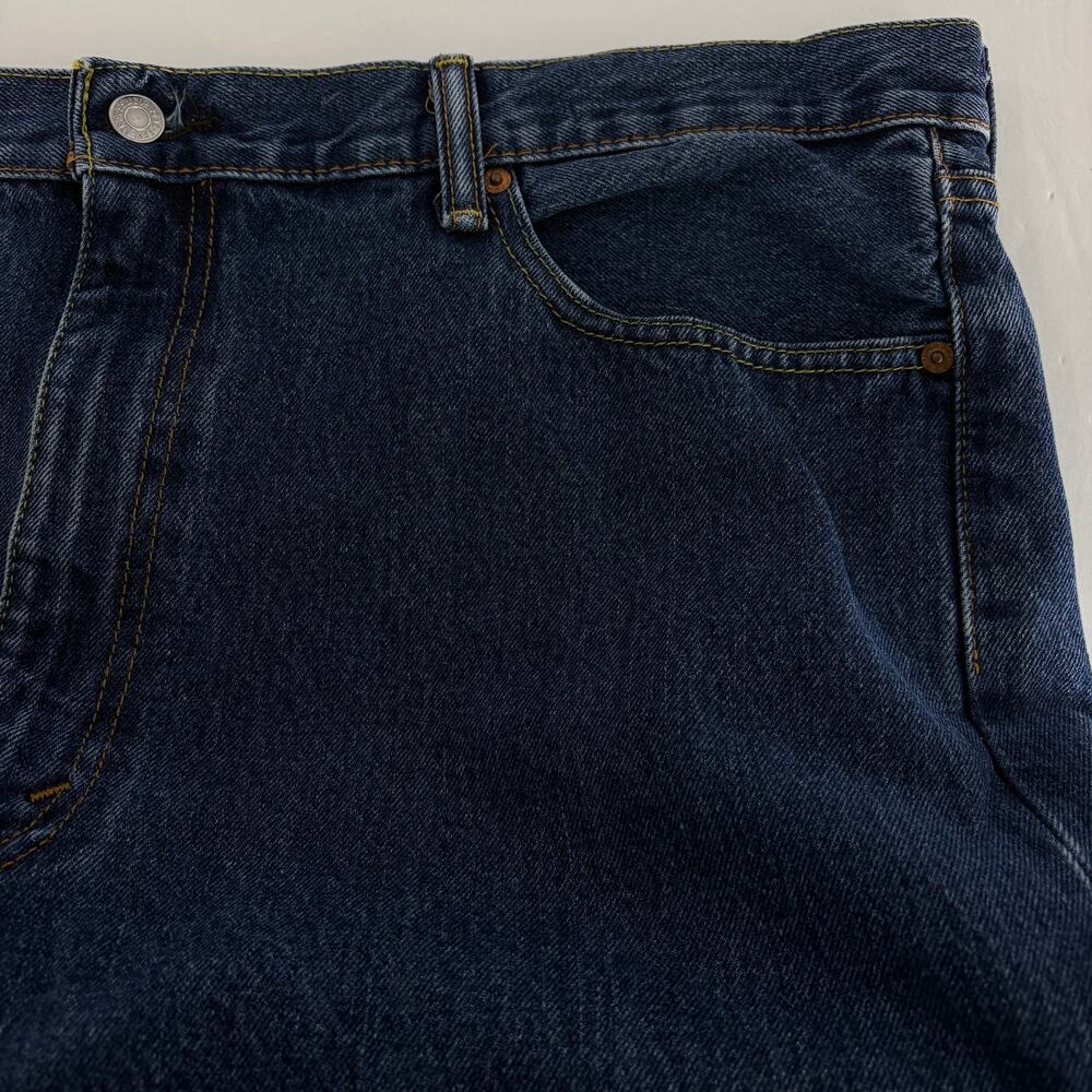 Levi's 505 Regular Fit Jeans Dark Wash W42 L30 - Picture 9 of 12